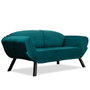 Atelier Del Sofa Genzo - Sofá cama de 2 plazas en azul petróleo